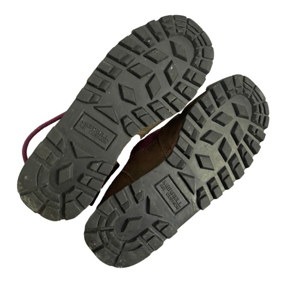 Vintage Merrell Eco Hike Purple Brown Suede Hiking Ankle Boots - 6 - Picture 5 of 9